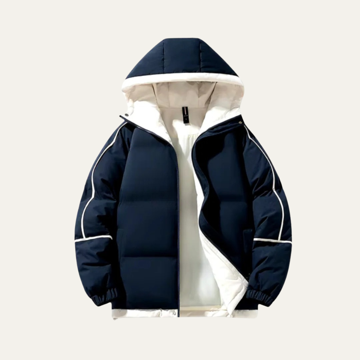 The London Men's  Waterproof Puffer Jacket - Luxury Hooded Winter Coat