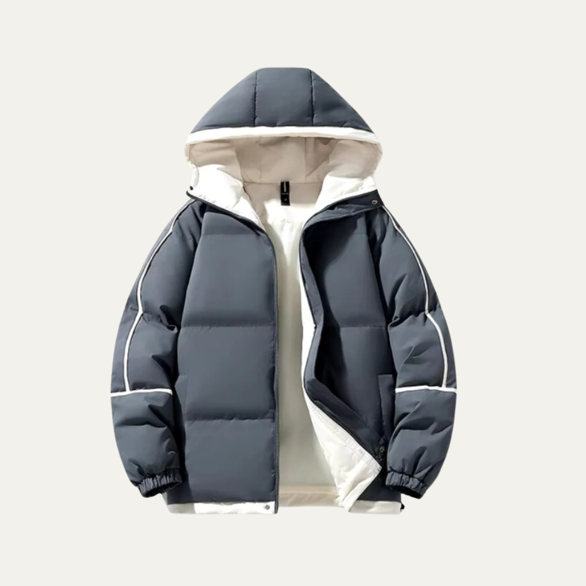 The London Men's  Waterproof Puffer Jacket - Luxury Hooded Winter Coat