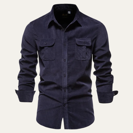 The Oaklawn Men’s Slim Fit Trendy Corduroy Shirt