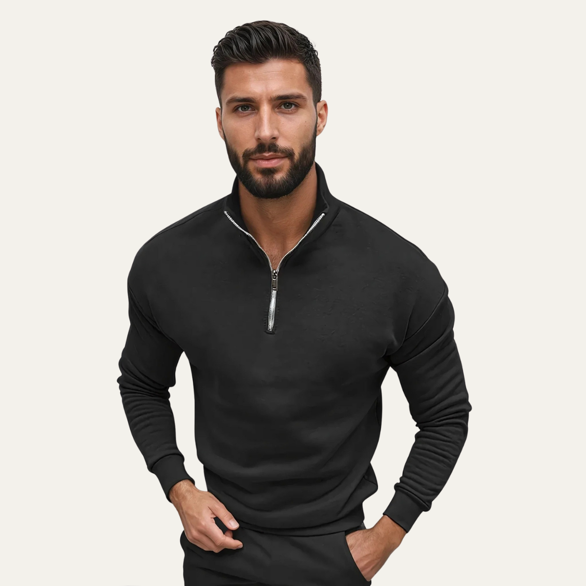 The San Marino Men’s Smart Casual Quarter Zip Sweater