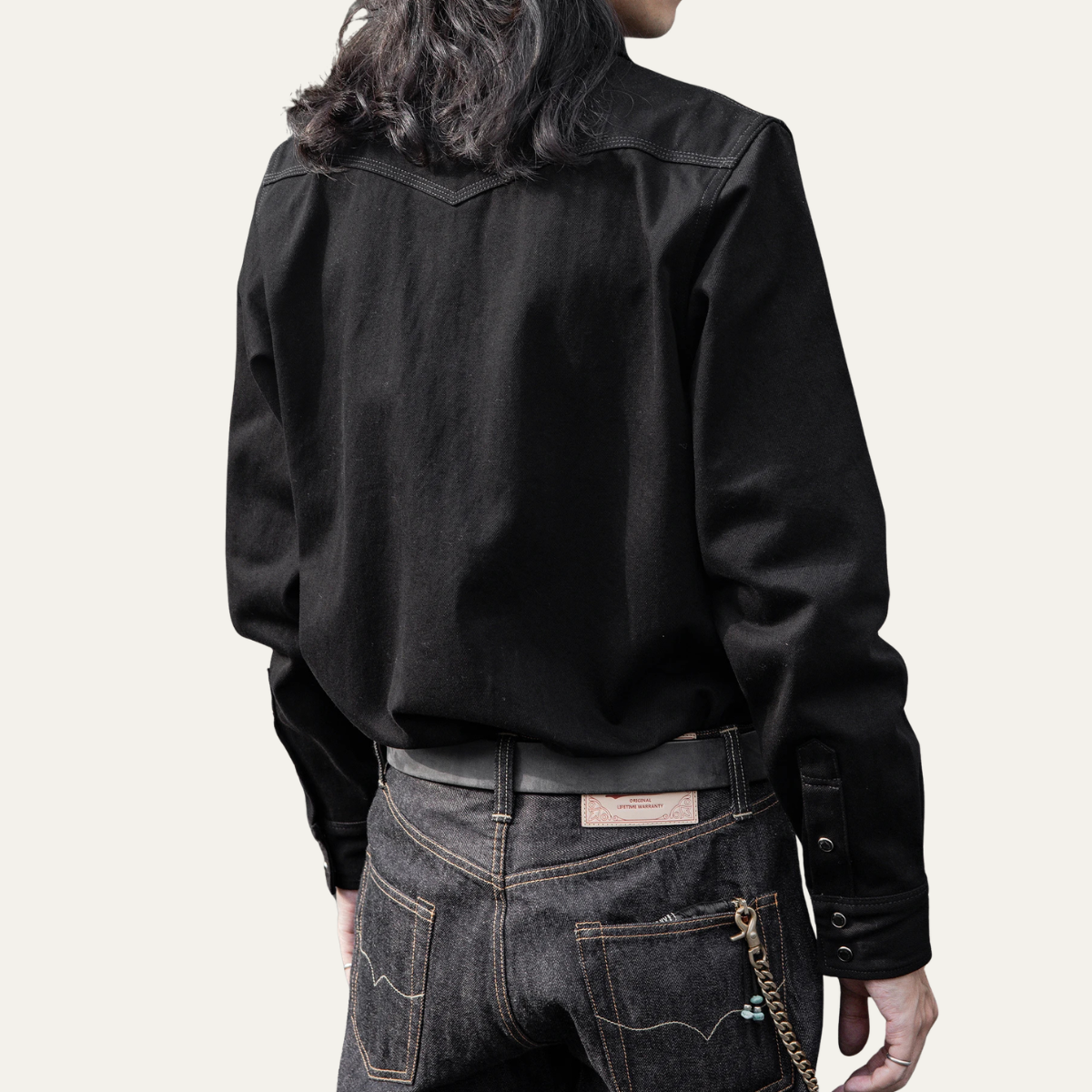 The Bologna Men’s Black Denim Streetwear Shirt