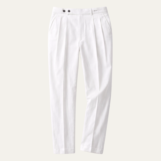 The Brianza Men’s Vintage High Waist Linen Dress Pants