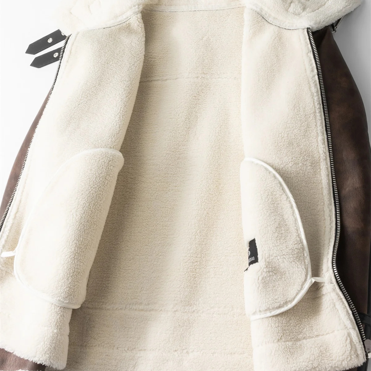 The Fairview Men’s Retro Faux Leather Jacket with Shearling Lining