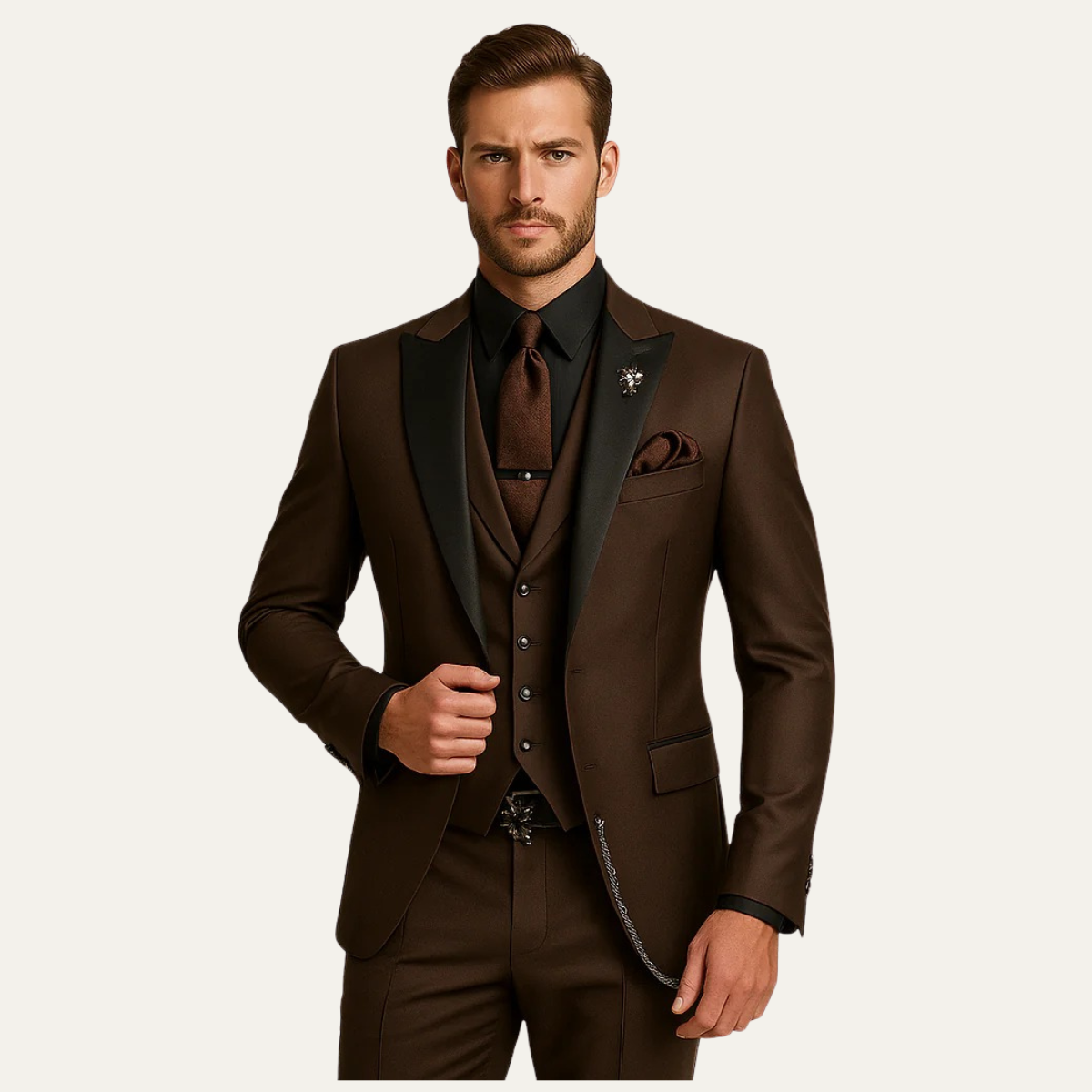 The Senigallia Men’s 3 Piece Suit Set – Blazer, Waistcoat & Trousers