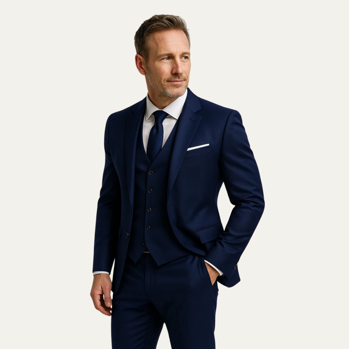 The Teramo Men’s 3 Piece Suit Set – Blazer, Waistcoat & Trousers