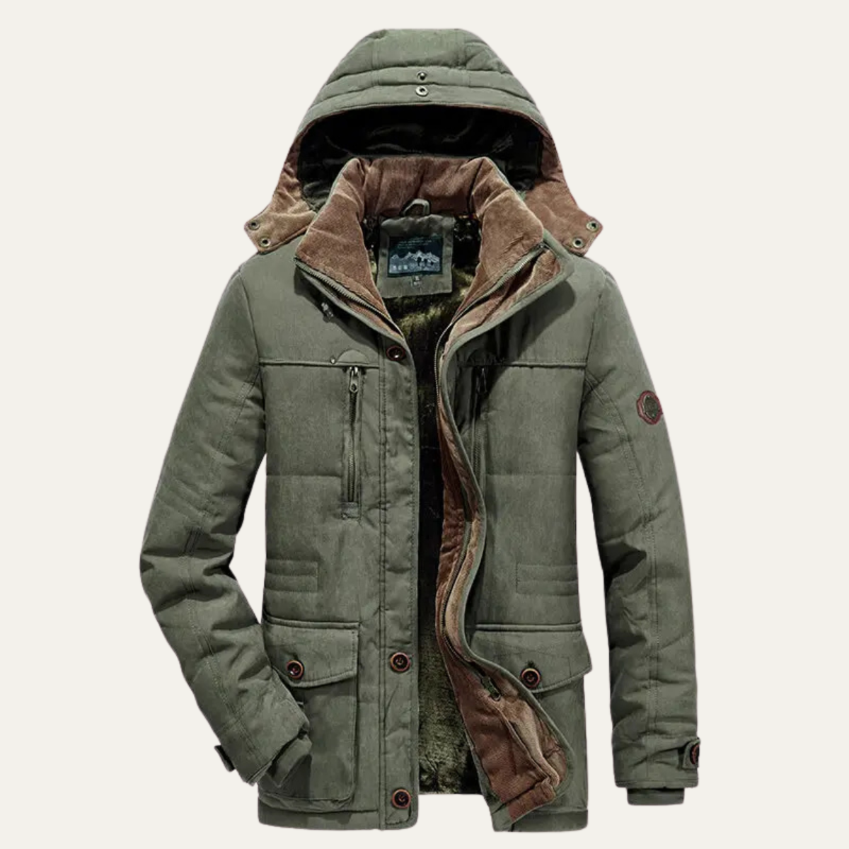 The Westbourne Men's Hooded Fleece Lined Winter Jacket