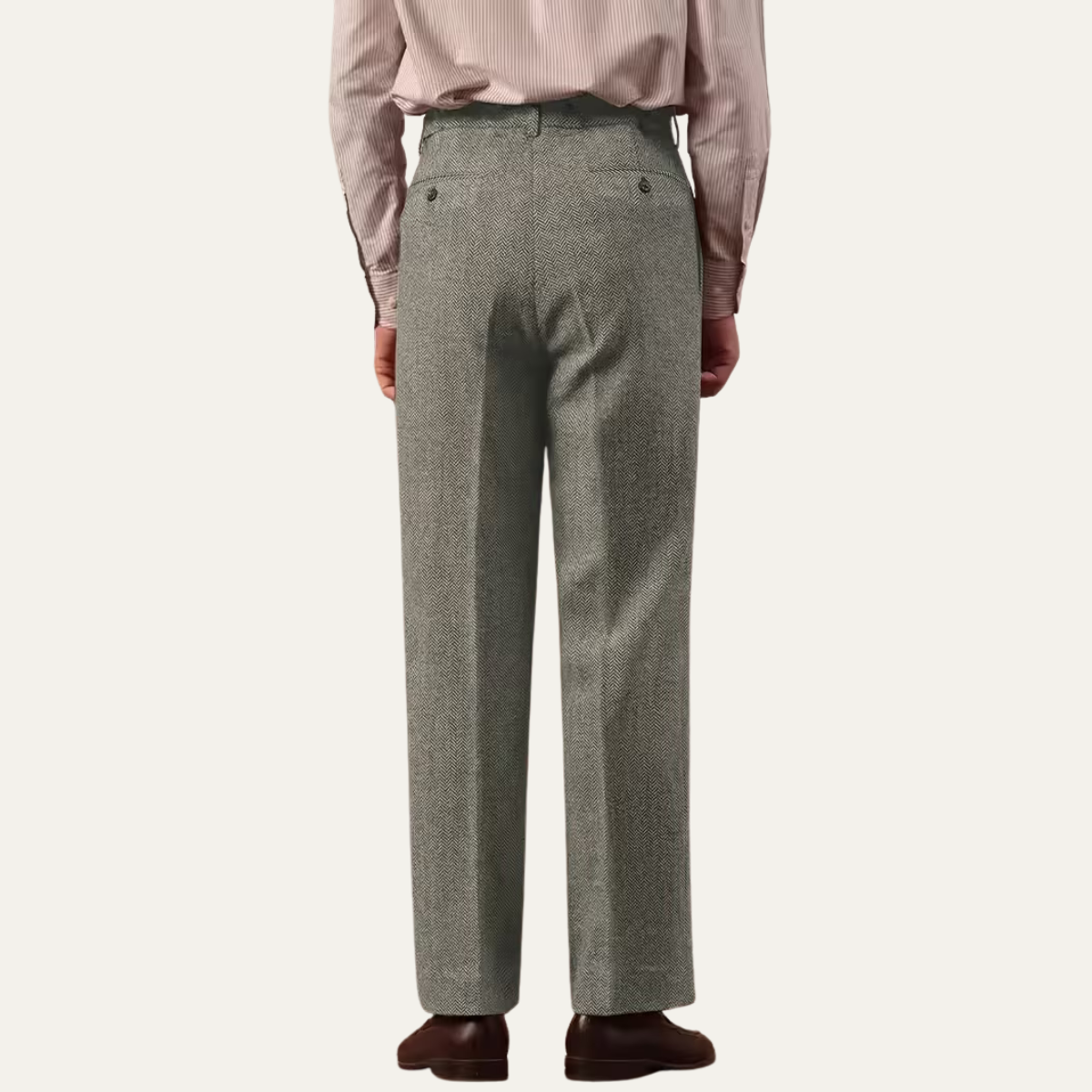 The Red Hill Men’s High Waisted Houndstooth Pleated Dress Pants