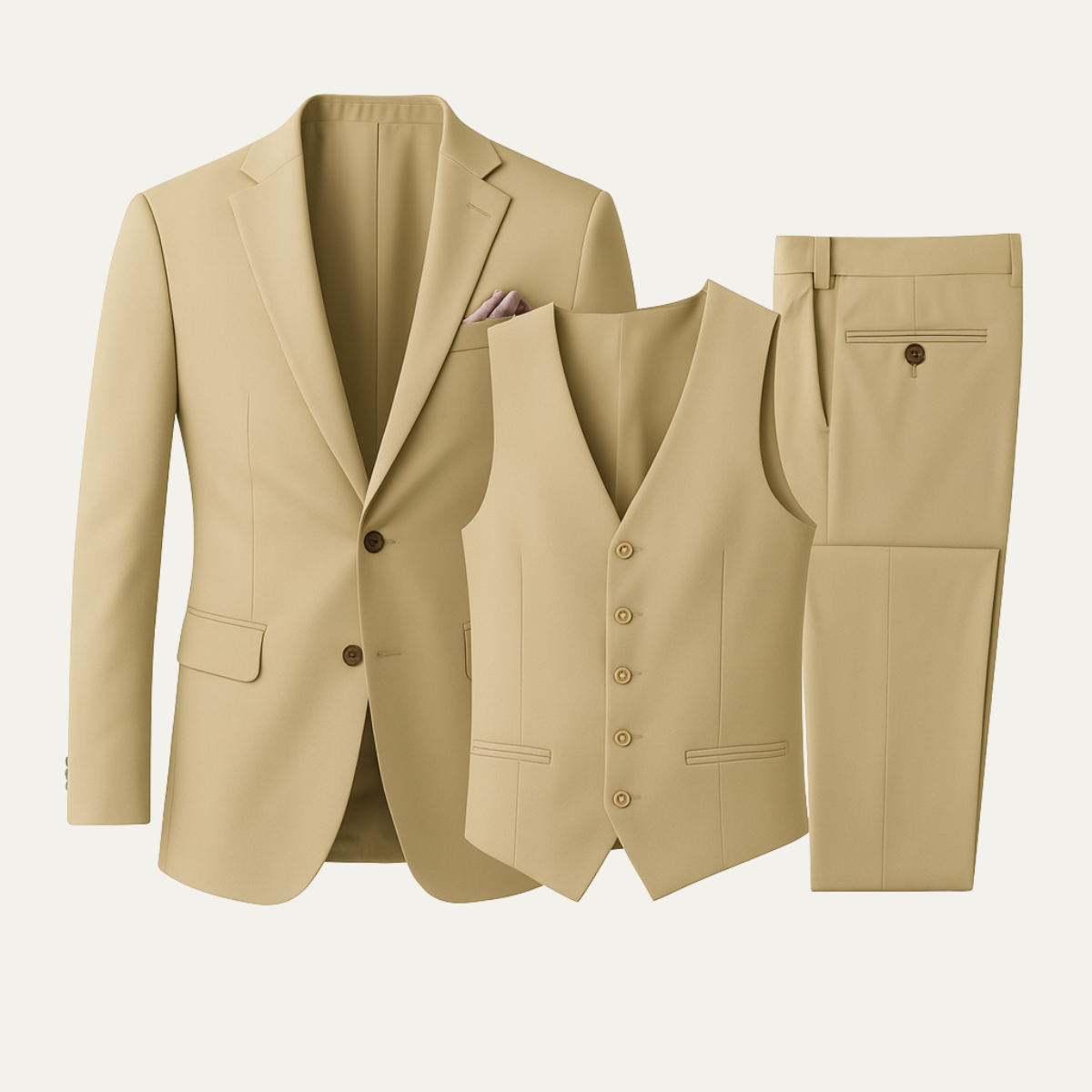 The Silverwood Men’s 3 Piece Slim Fit Suit – Elegant Blazer, Waistcoat & Trousers Set