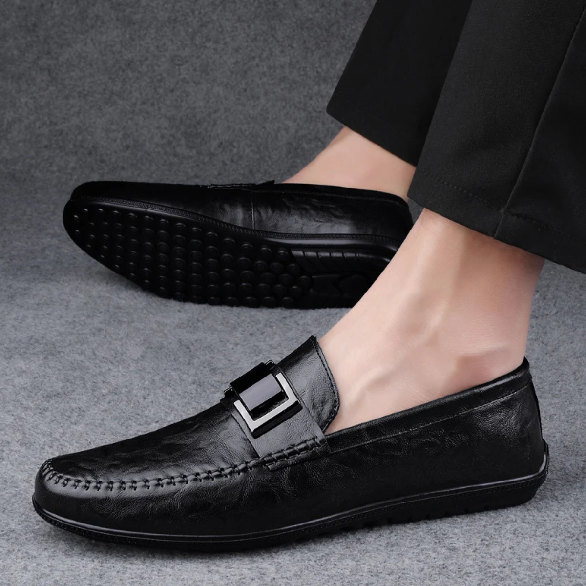 The Willowbend Men's Business Faux Leather Slip On Loafers