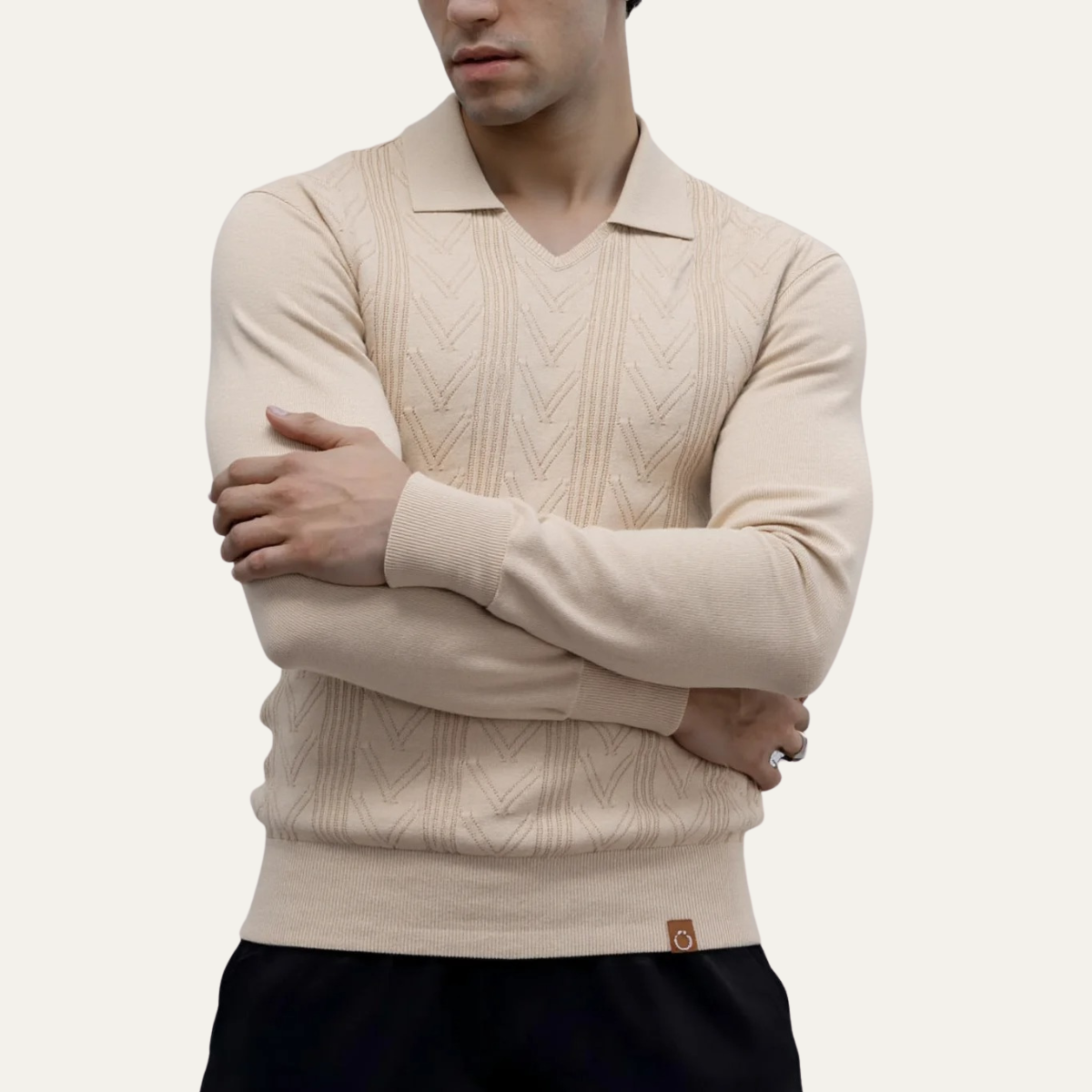 The Scarborough Men's Knit Casual Polo Sweater