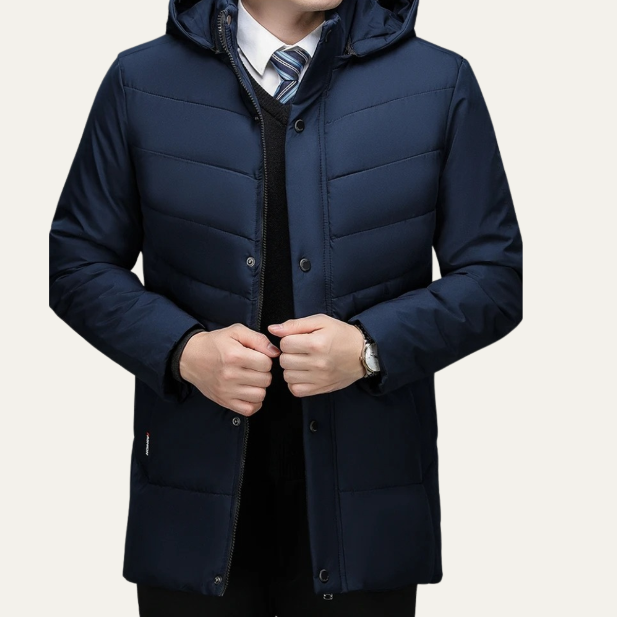 The Davenham Men’s Winter Warm Hooded Puffer Jacket