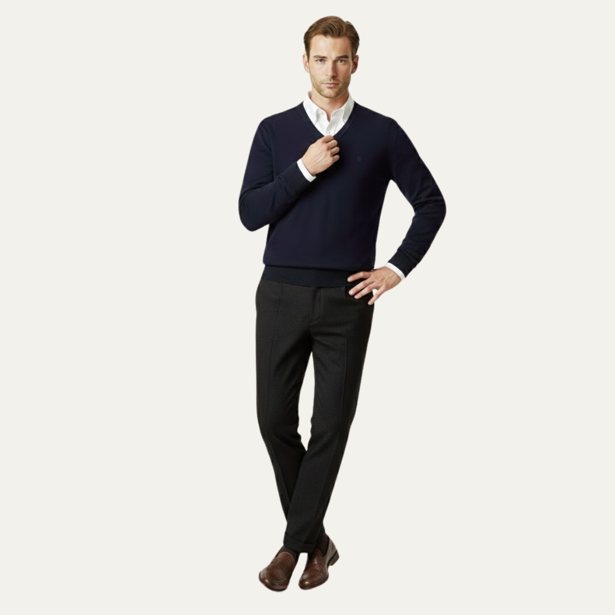 The Hawkington Men’s Vintage Herringbone Straight Leg Pants