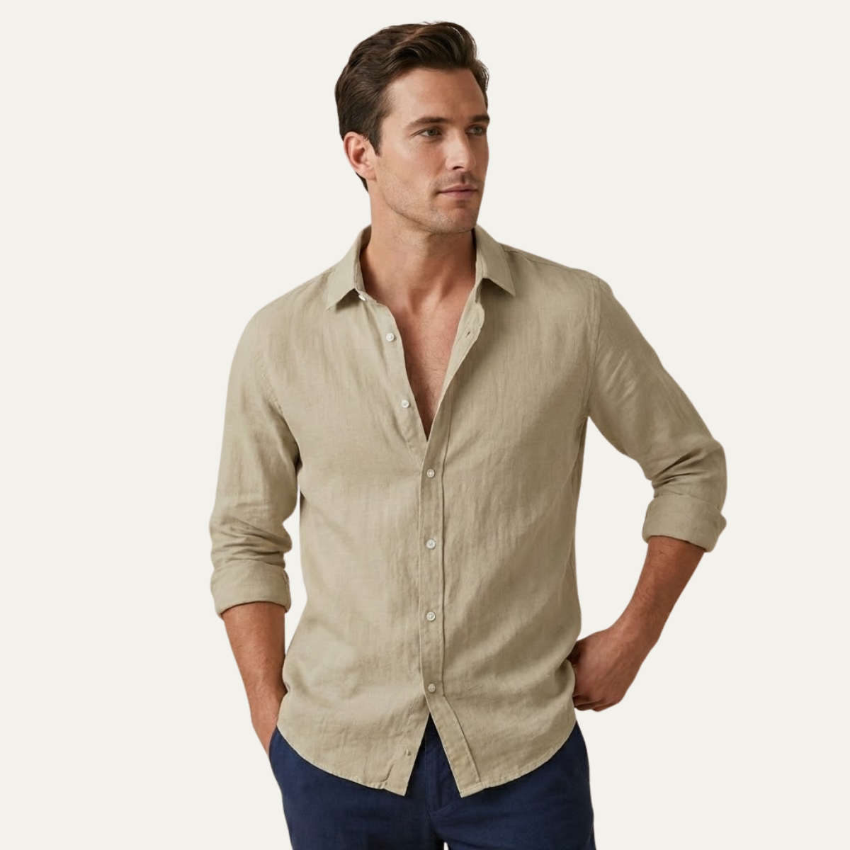 The Pinehill Men’s Lightweight Breathable Open Front Casual Shirt