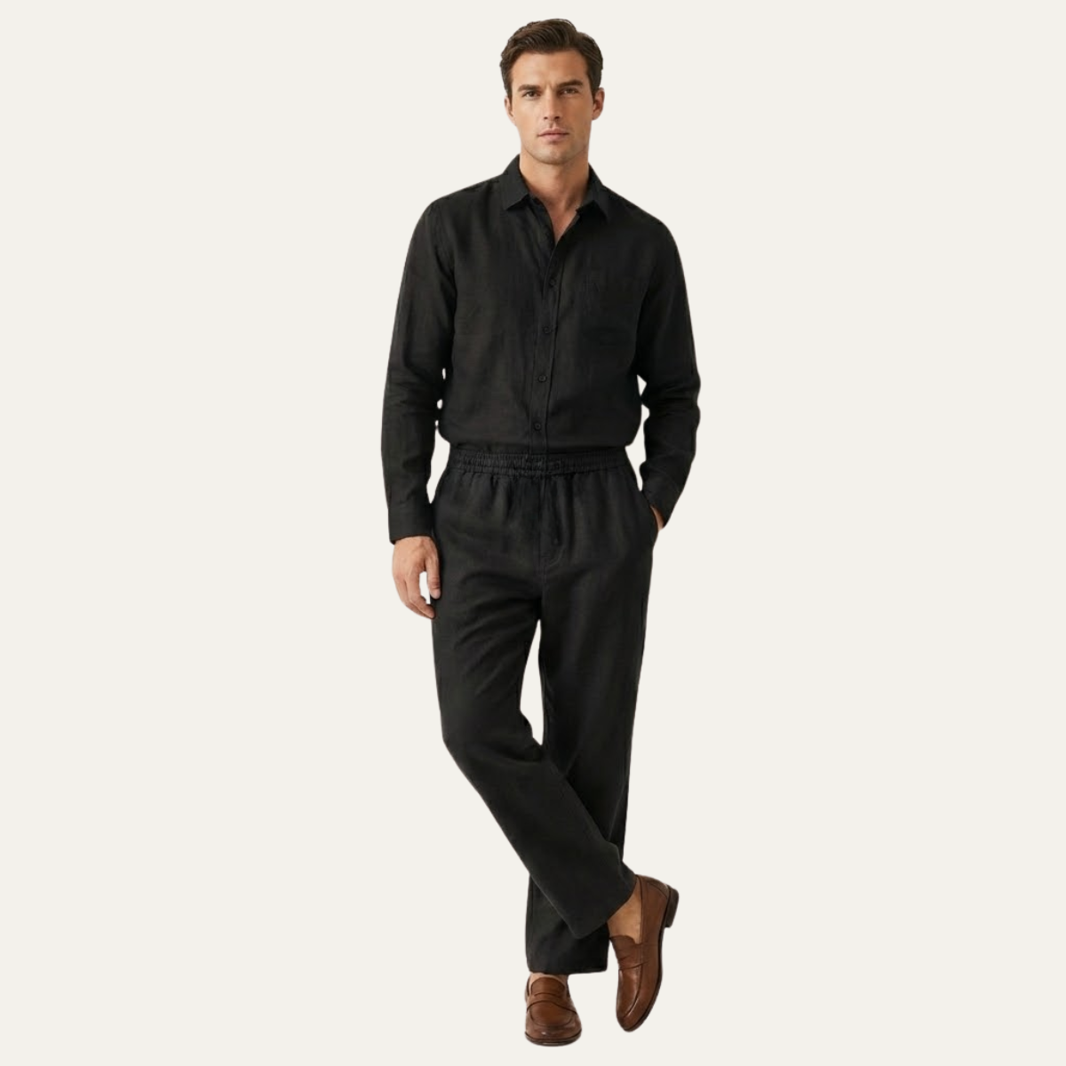 The Canterbury Men’s Oversized Linen Set – Shirt & Pants