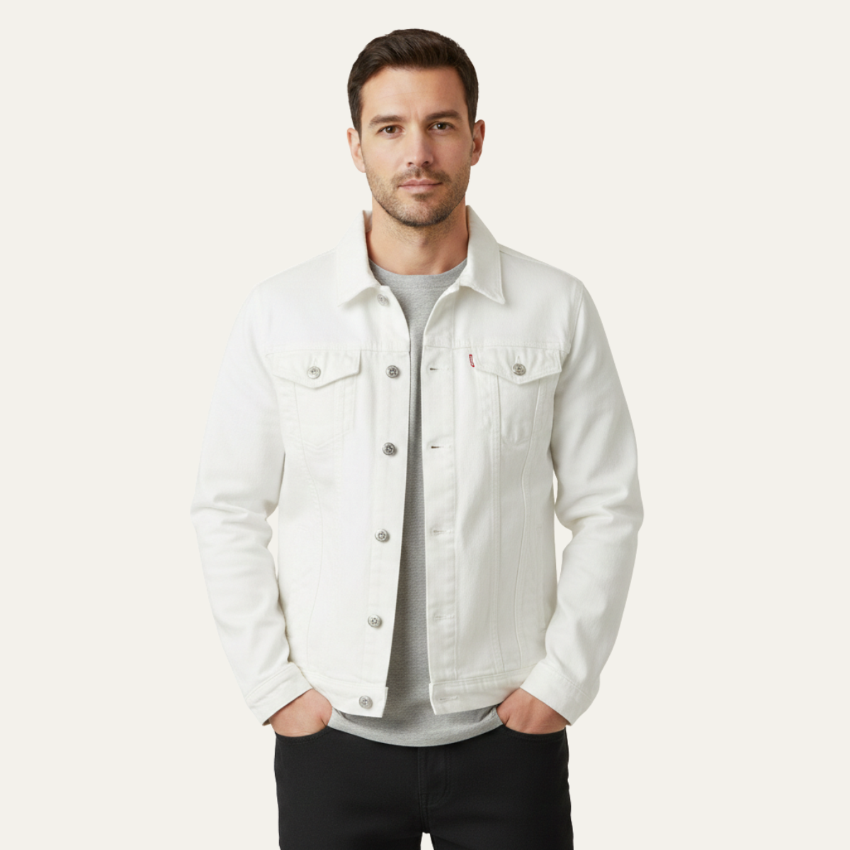 The Redstone Men’s Classic Slim Fit Vintage Denim Jacket