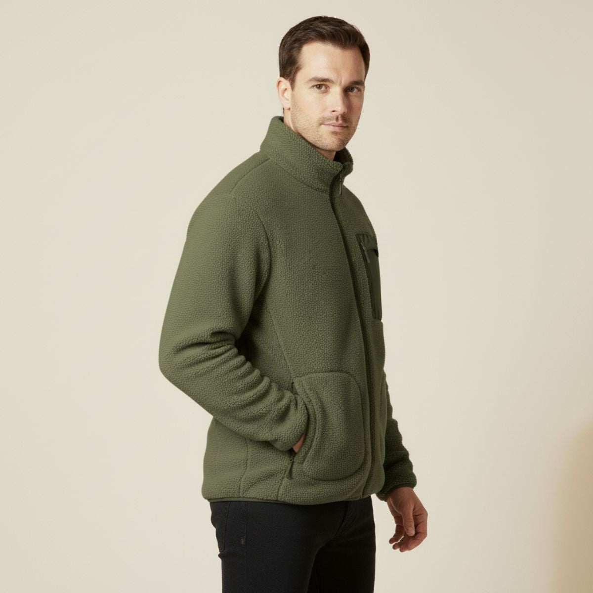 The Stresa Men’s Outdoor Warm Zip Up Fleece Jacket