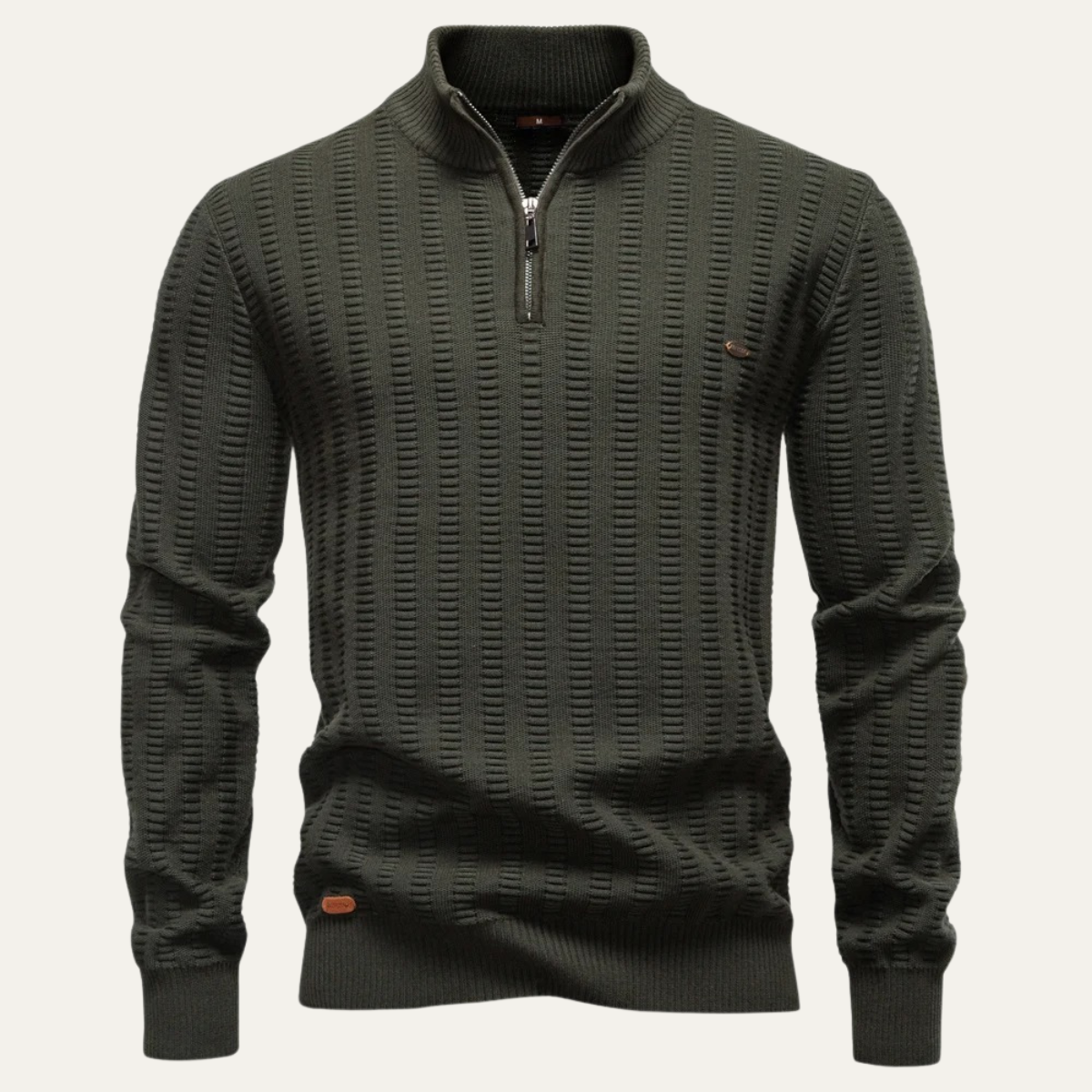 The Cotswold Men’s Half Zip Knit Winter Sweater