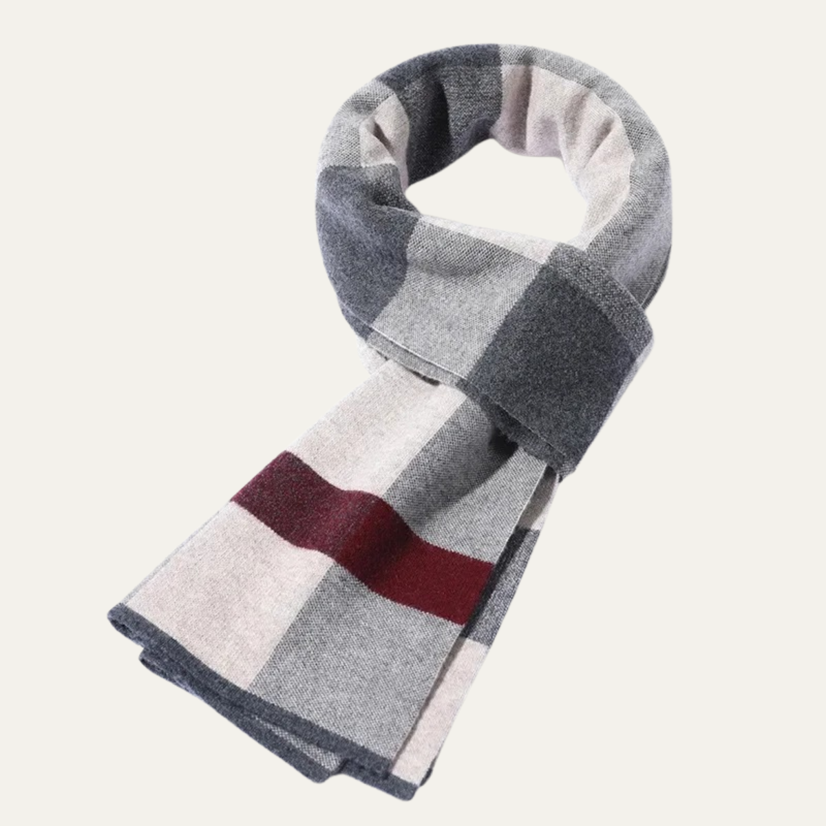 The Highgate Men's Classic Knit Plaid Scarf