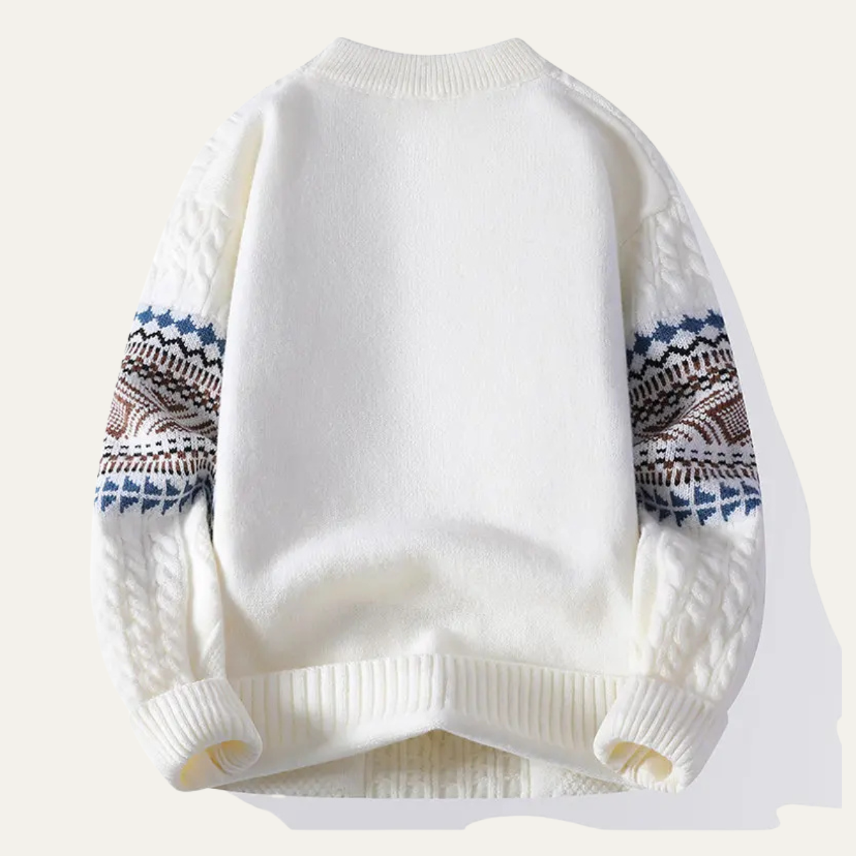 The Carloforte Men’s Knitted Winter Warm Sweater with Nordic Pattern