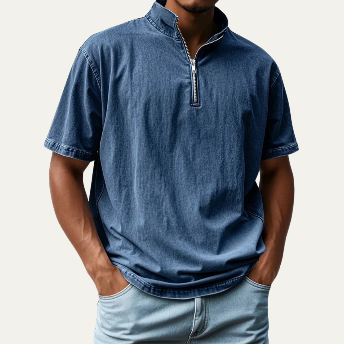 The Wentworth Men’s Trendy Zip Up Collar Shirt