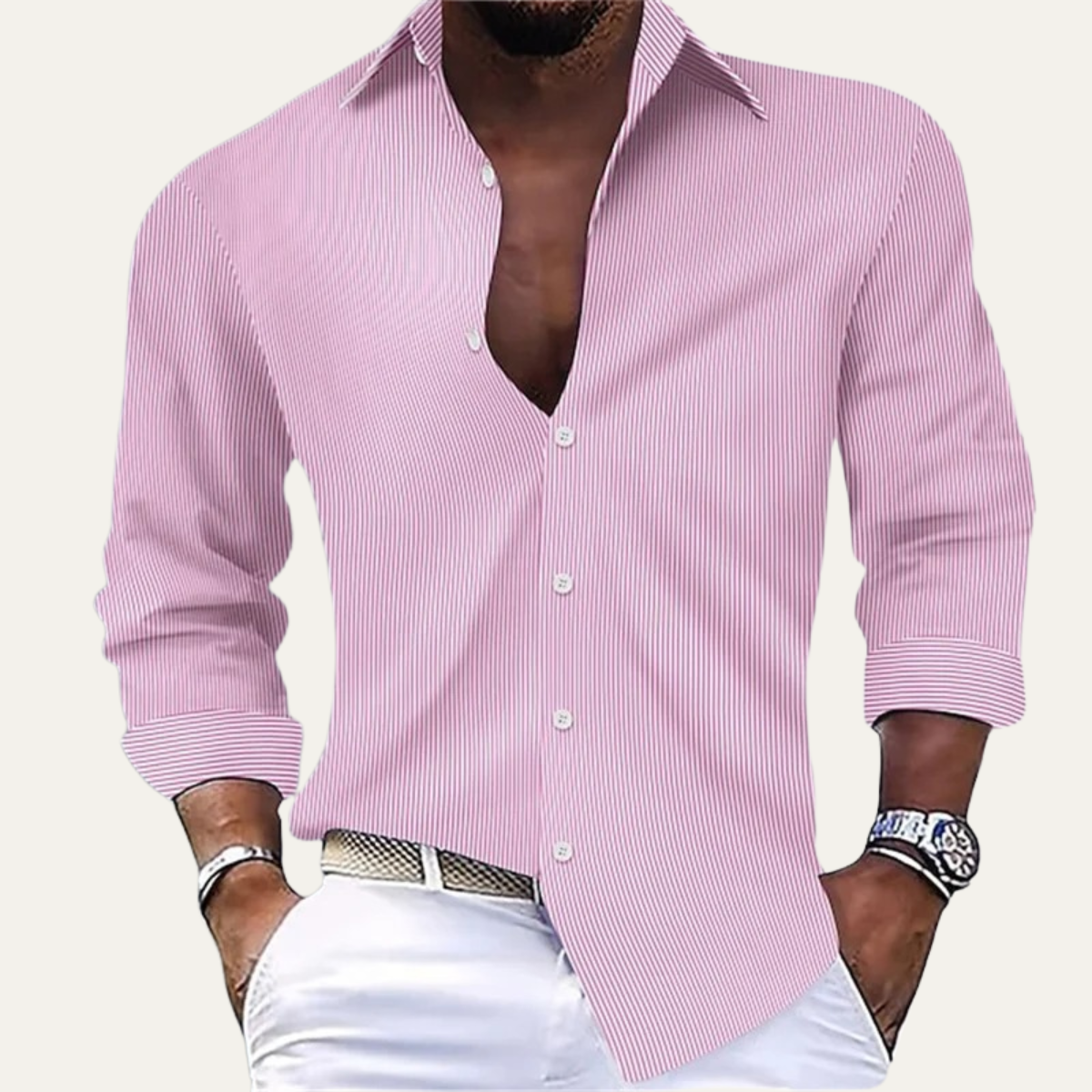 The Jackson Men’s Smart Casual Striped Shirt