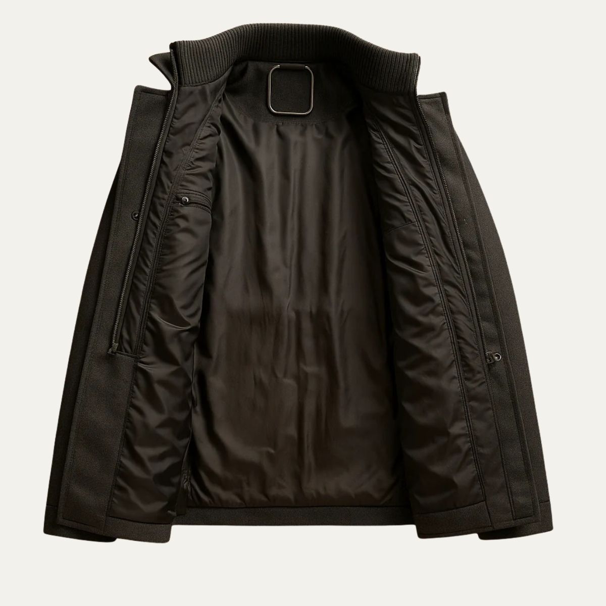 Men's Wool Blend Pea Coat Black
