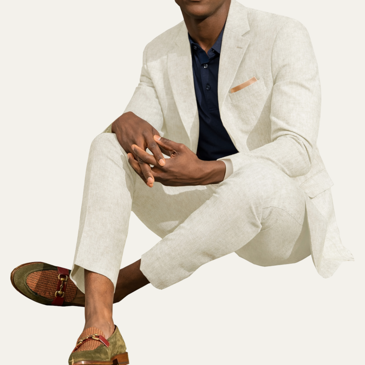 The Ashmeadow Men’s Lightweight Linen 2 Piece Set – Blazer & Pants