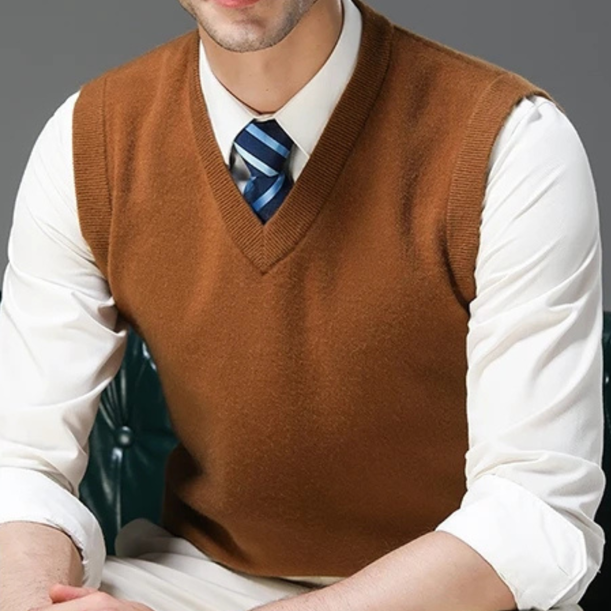 The Castellina Men’s Soft Anti Pilling V Neck Knitted Vest