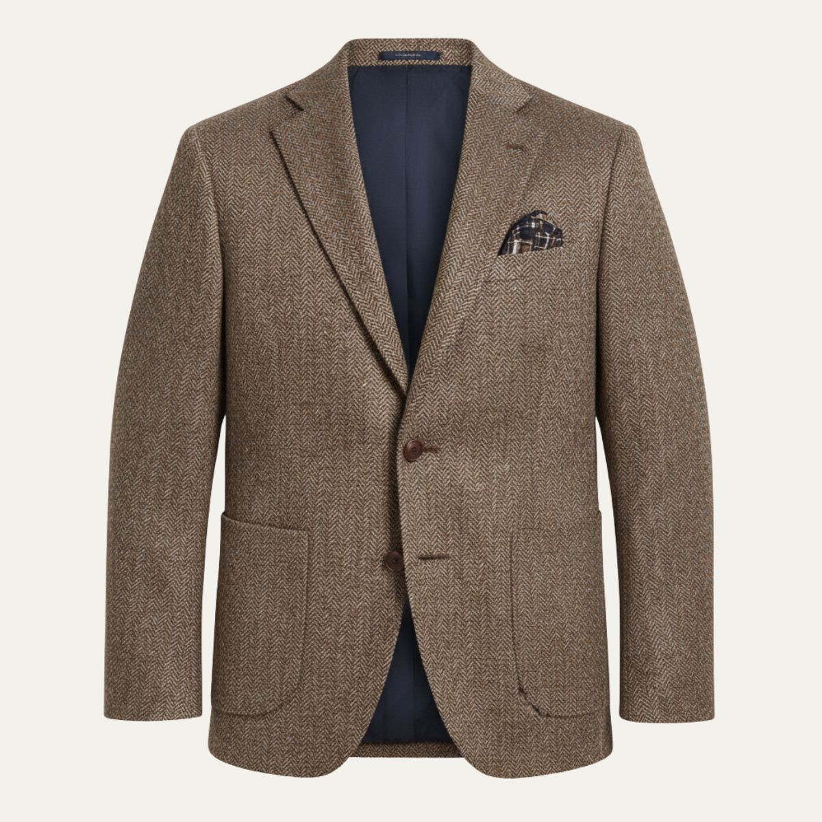 The Gravedona Men’s Office Herringbone Single Breasted Wool - Wedding Guest Tweed Blazer Jacket