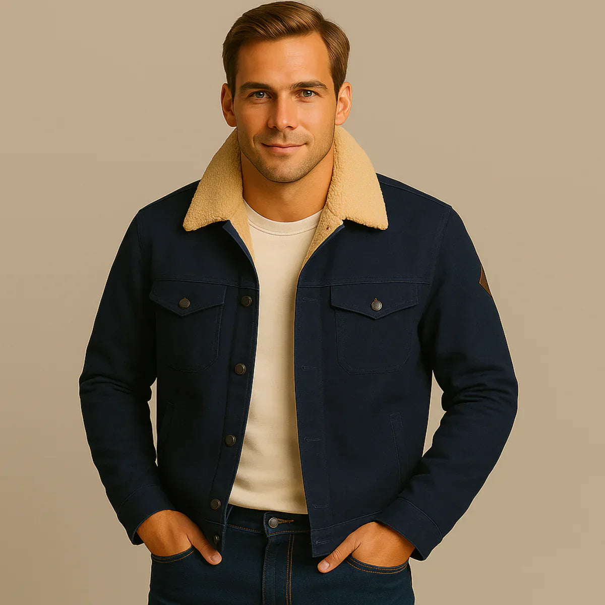 The Vancouver Men's Fleece Lined Outdoor Jacket - Modern & Warm