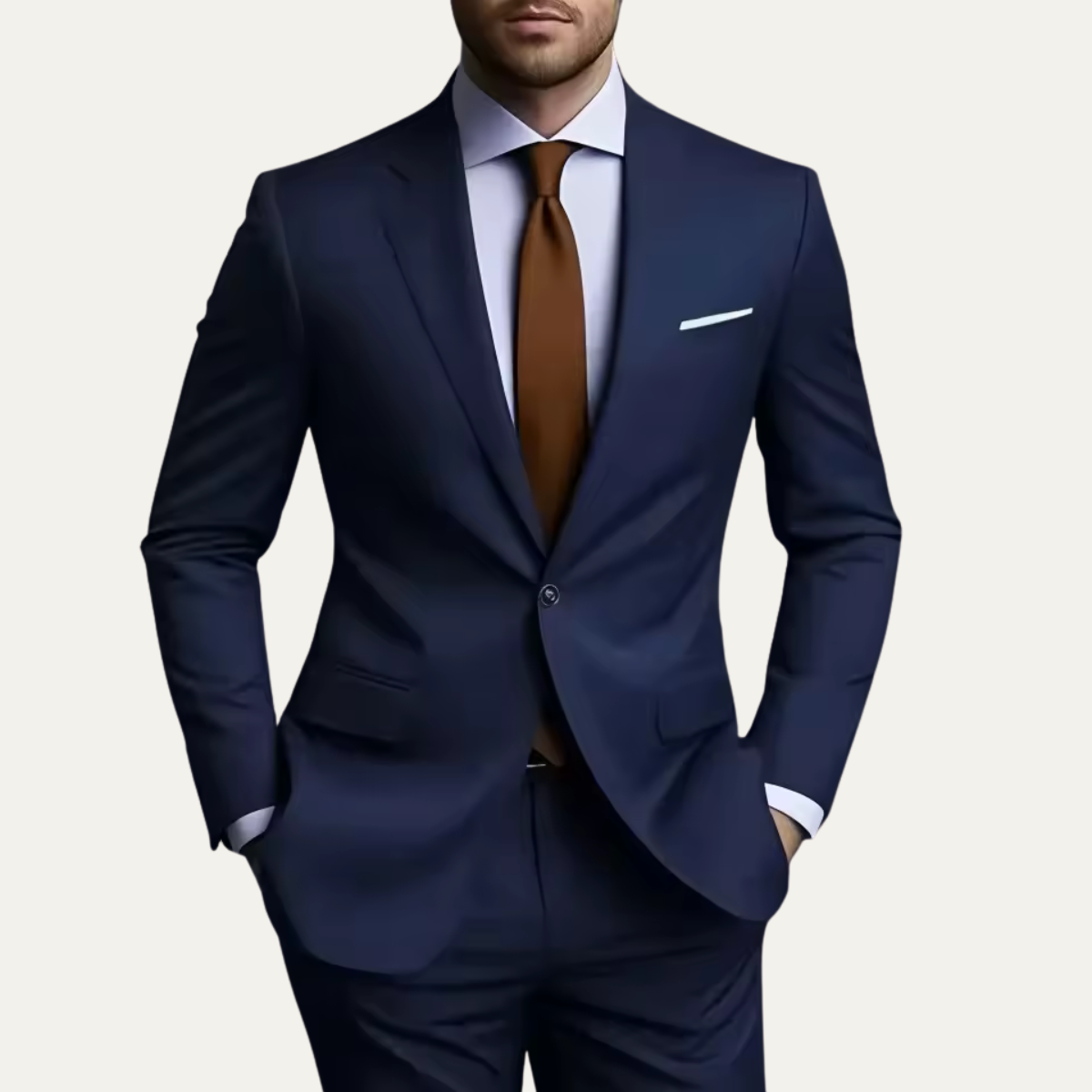 The Barbaresco Men’s Elegant Slim Fit Suit Set – Business Blazer & Pants