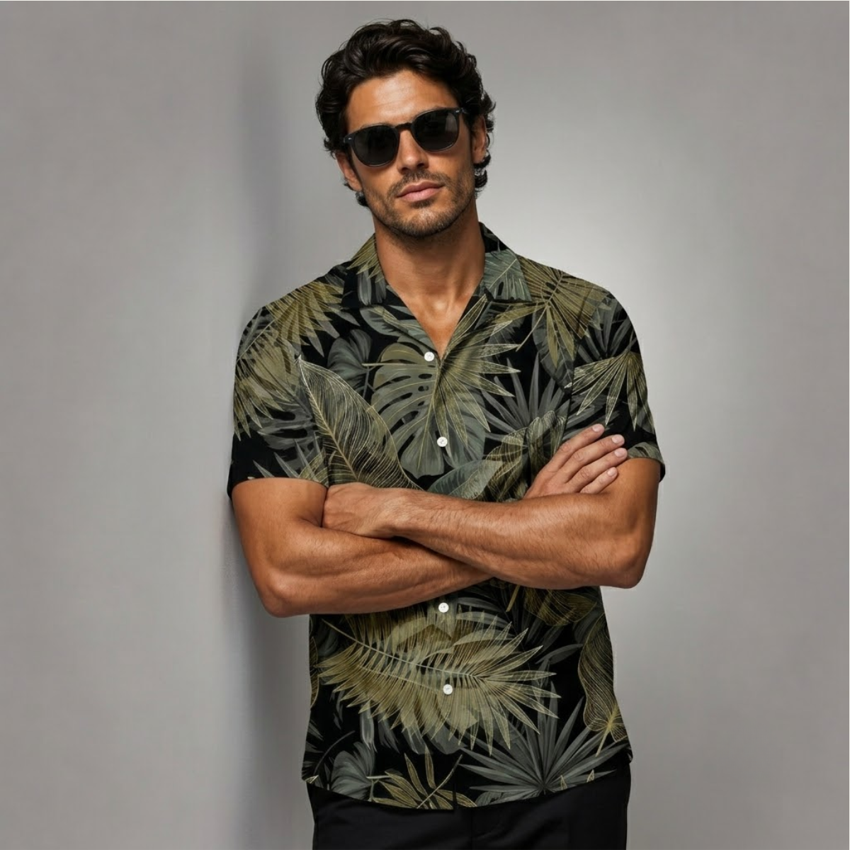 The Silverhill Ridge Men’s Summer Tropical Coconut Print Hawaiian Beach Shirt