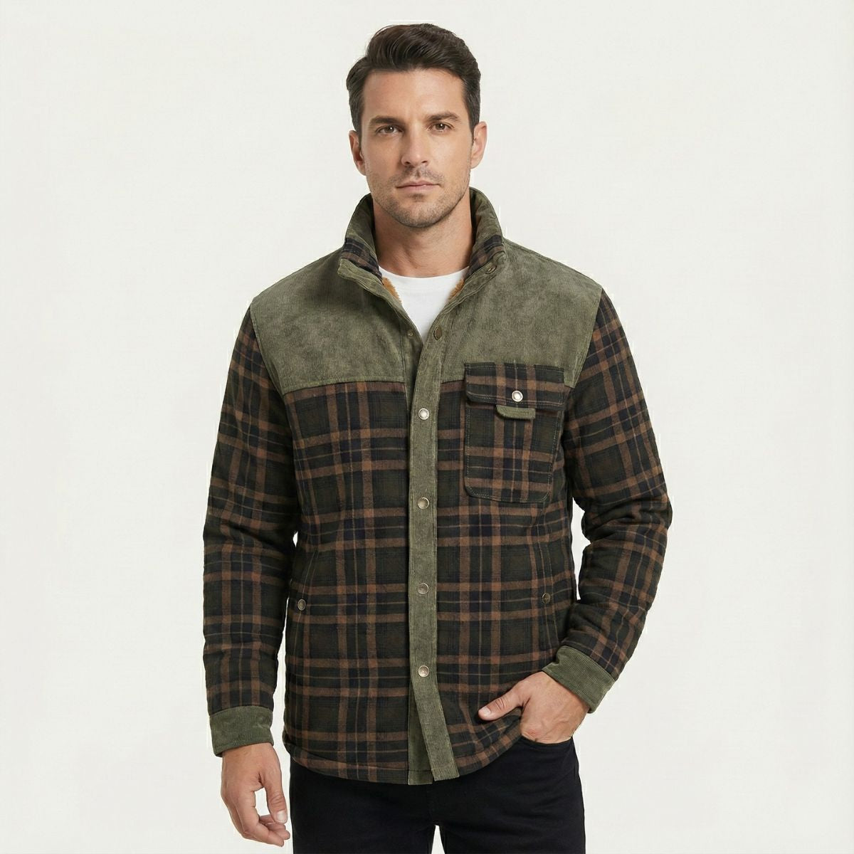 The Gallipoli Men’s Warm Winter Plaid Check Jacket