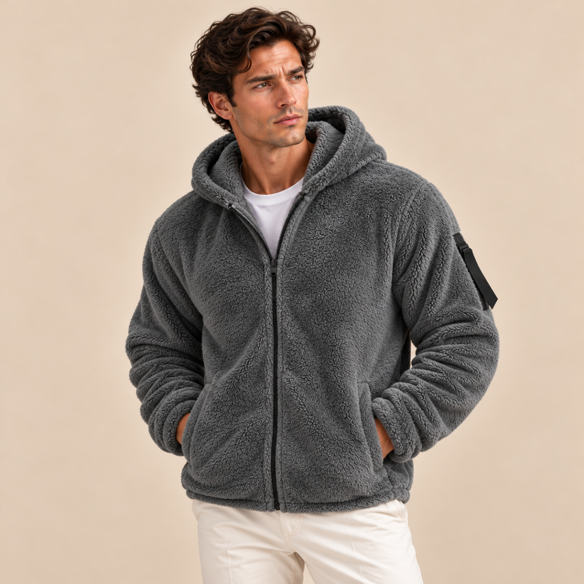 The Brixton Men’s Fleece Warm Soft Velvet Hoodie Jacket