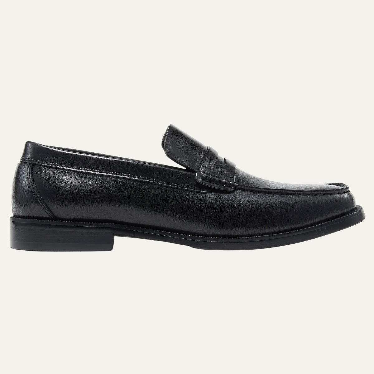 The Brookshire Lane Ridge Men’s Vintage Faux Leather Slip On Loafers — Black