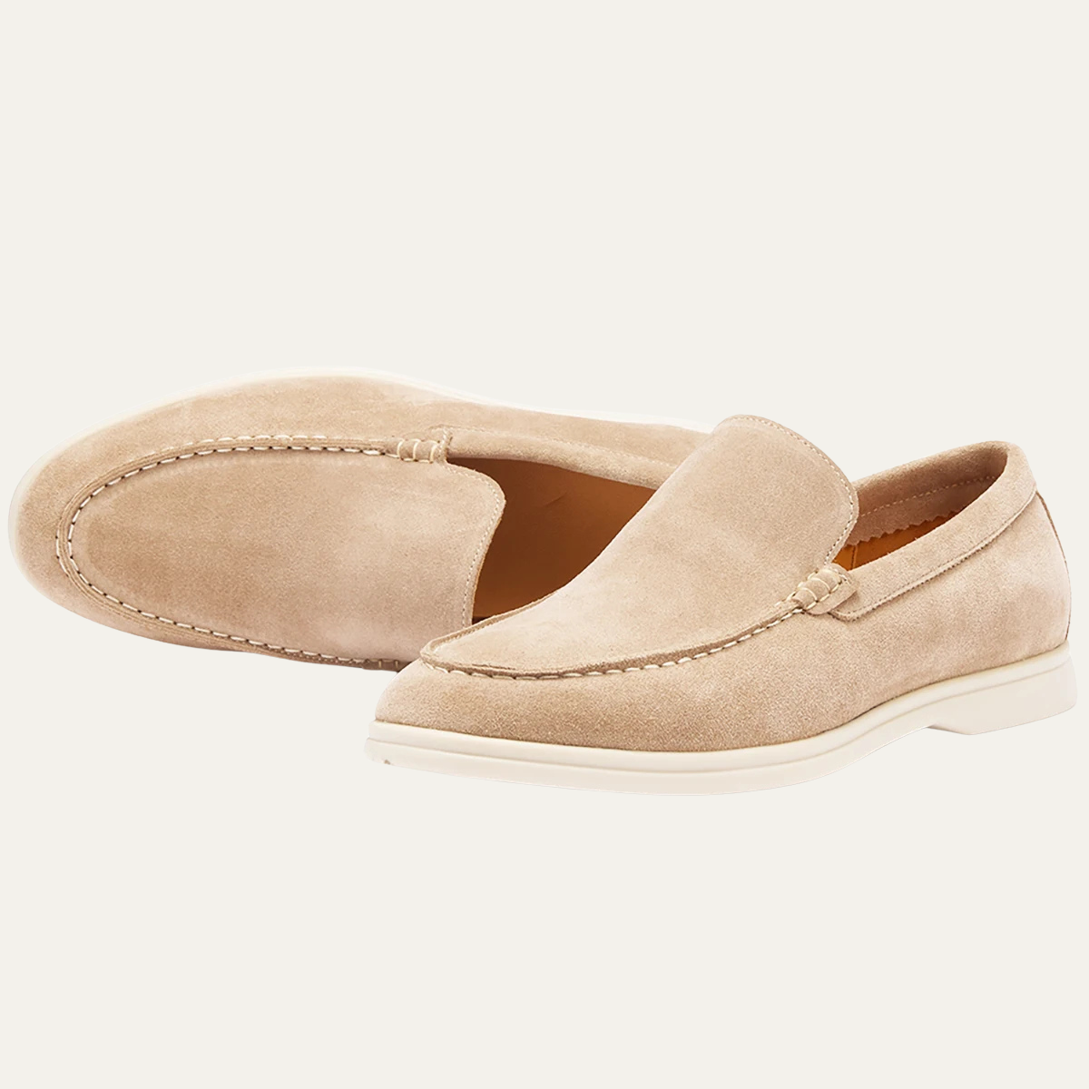 The Meadowgate Men’s Casual Vintage Suede Faux Leather Slip On Loafers - Brown