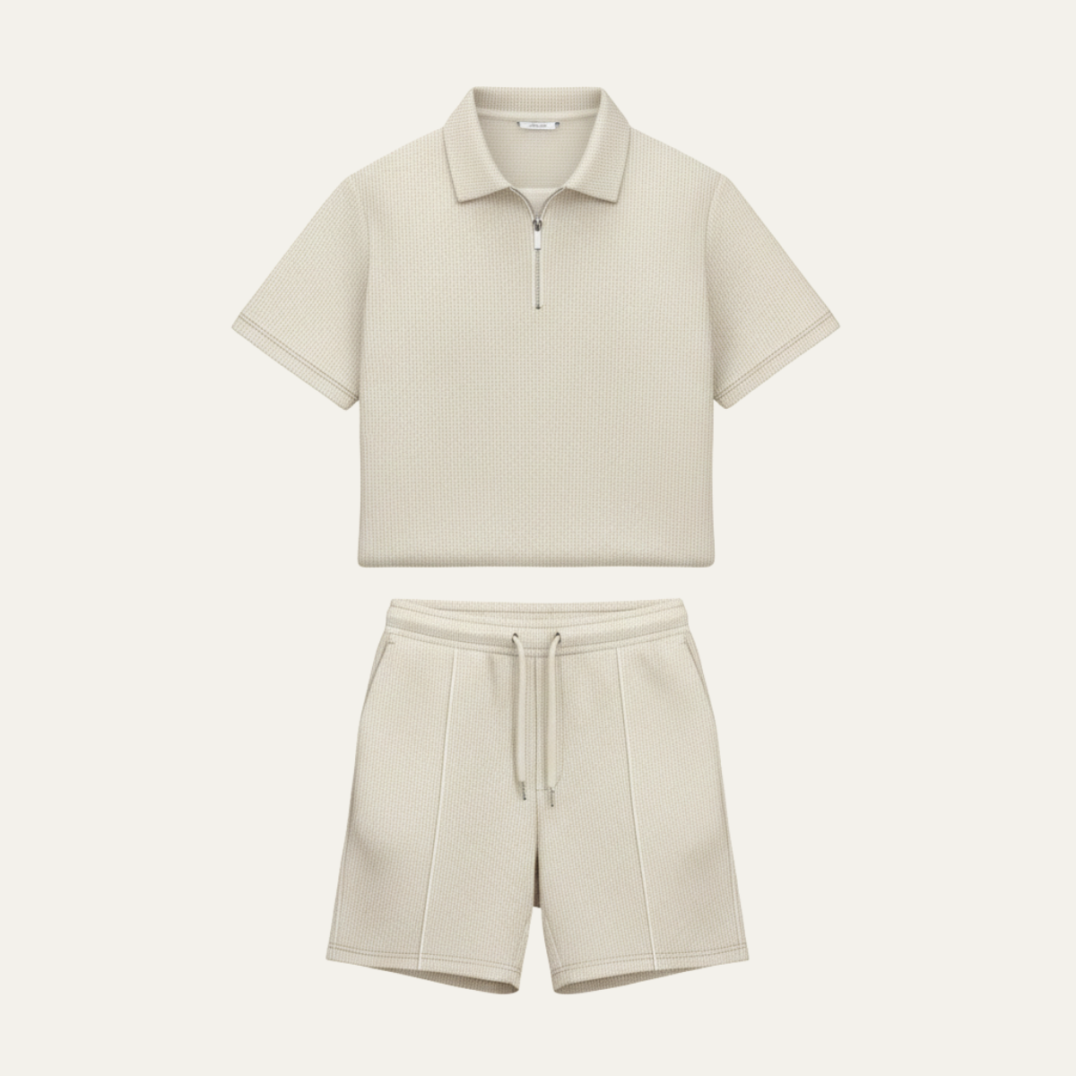 The Oakfield Park Men’s Solid Color Casual Summer Set – Shirt & Shorts Set