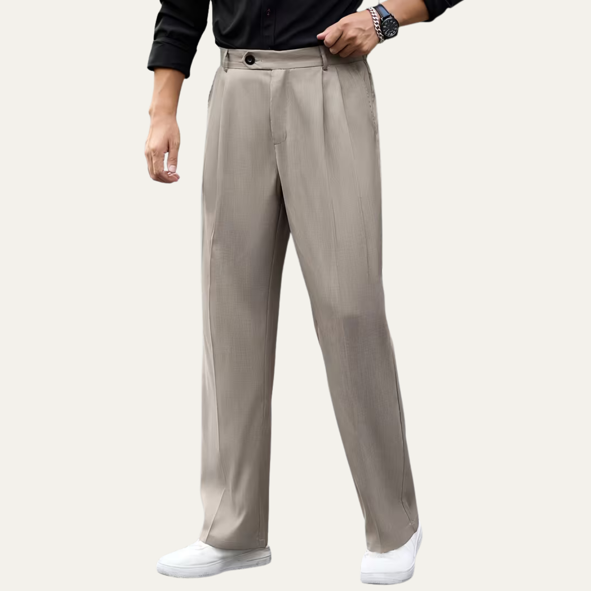 The Cottesloe Men’s Gurkha Wide Leg Pleated Smart Casual Dress Pants