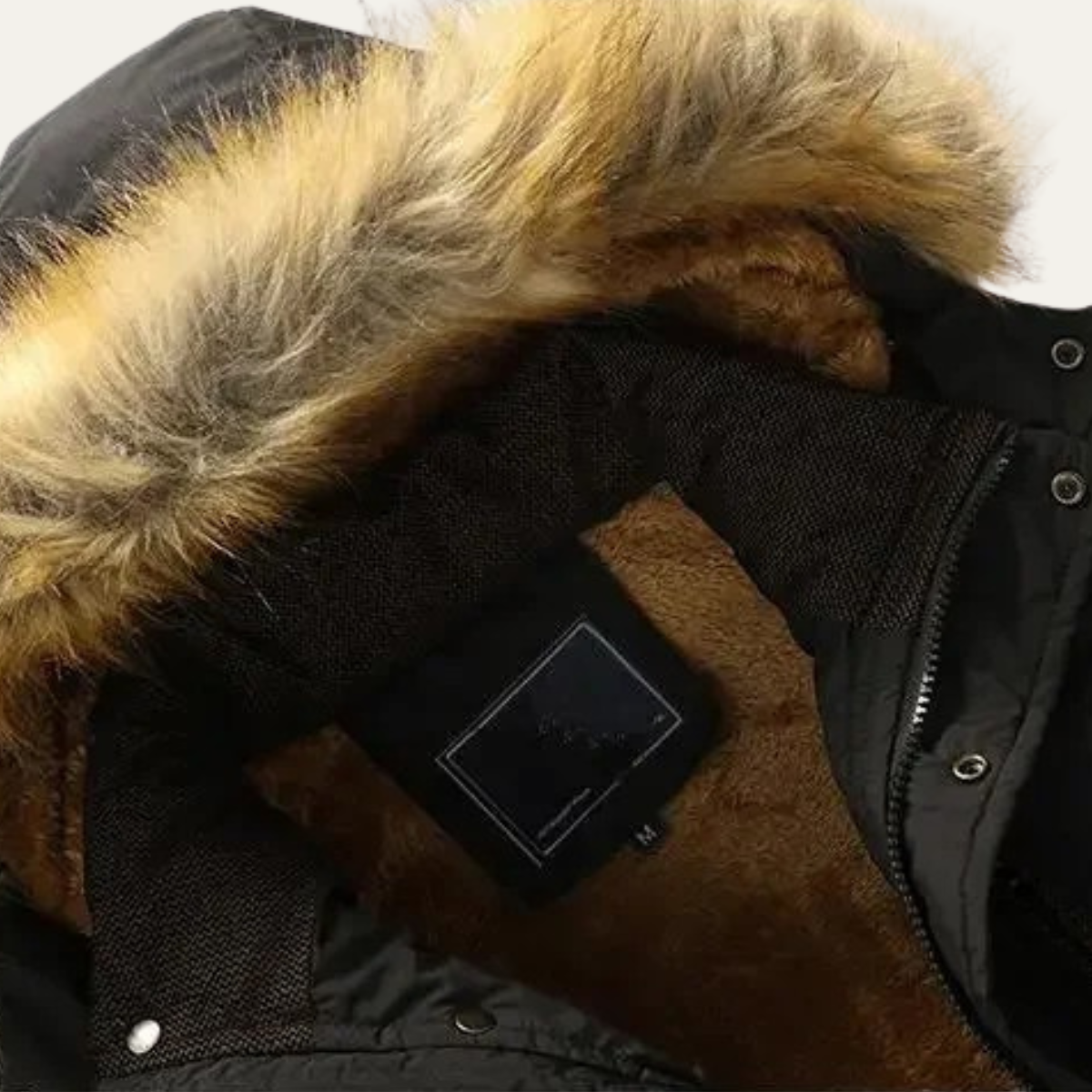 The Taormina Men's Elegant Hooded Fur Collar Parka Jacket