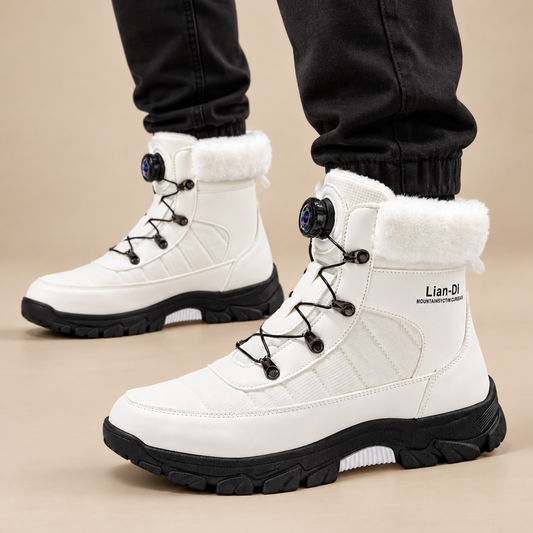 The Tarquinia Men’s Winter Warm Fur Lined High Top Anti Slip Snow Boots