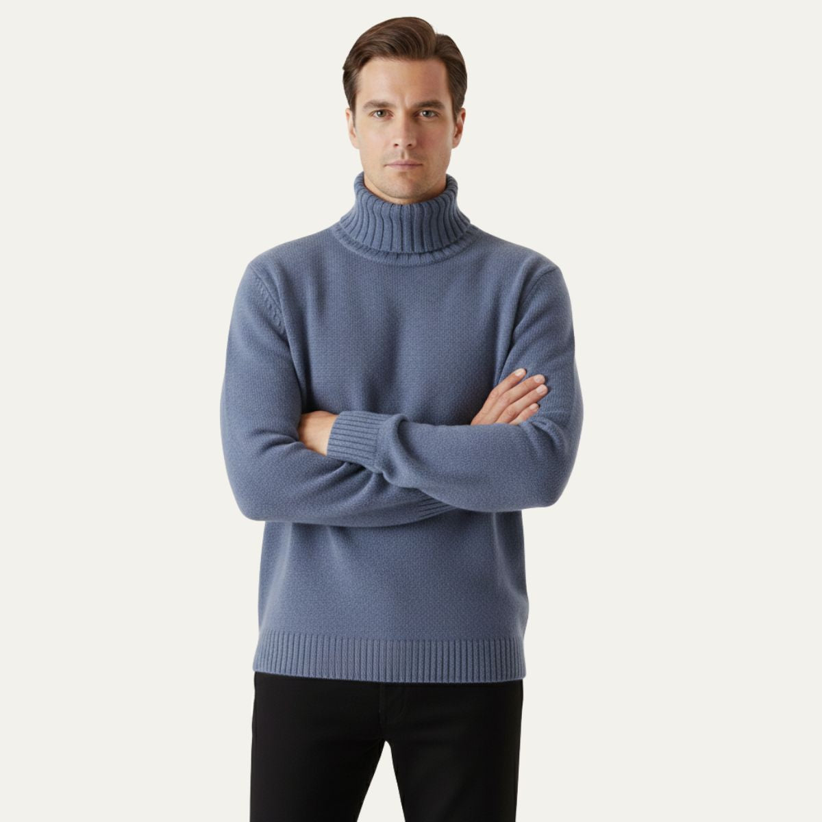 The Aosta Men’s Soft Knit Warm Turtleneck Sweater