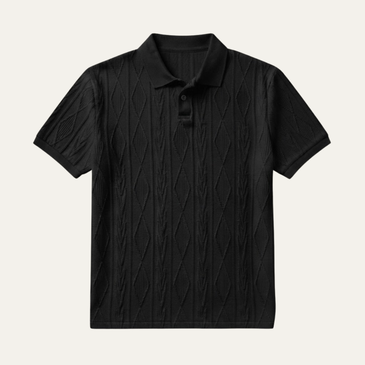 The Ridgebrook Men’s Textured Button Up Casual Polo Shirt