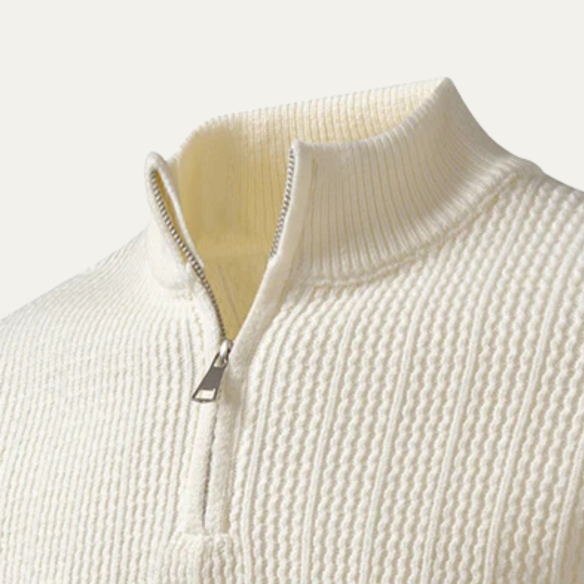 The Willowdale Men’s Half Zip Stand Collar Soft Knit Sweater