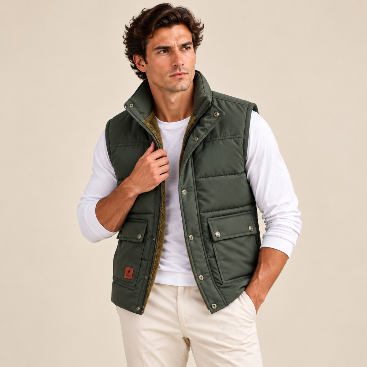 The Aspen Men's Warm Modern Fleece Lined Vest