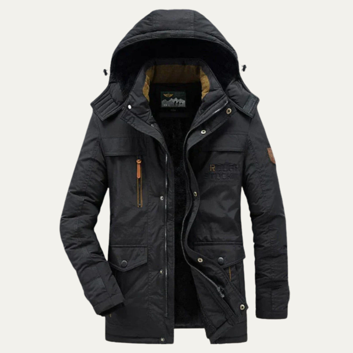 The Fairfield Men’s Winter Warm Fleece Lined Hooded Parka Coat