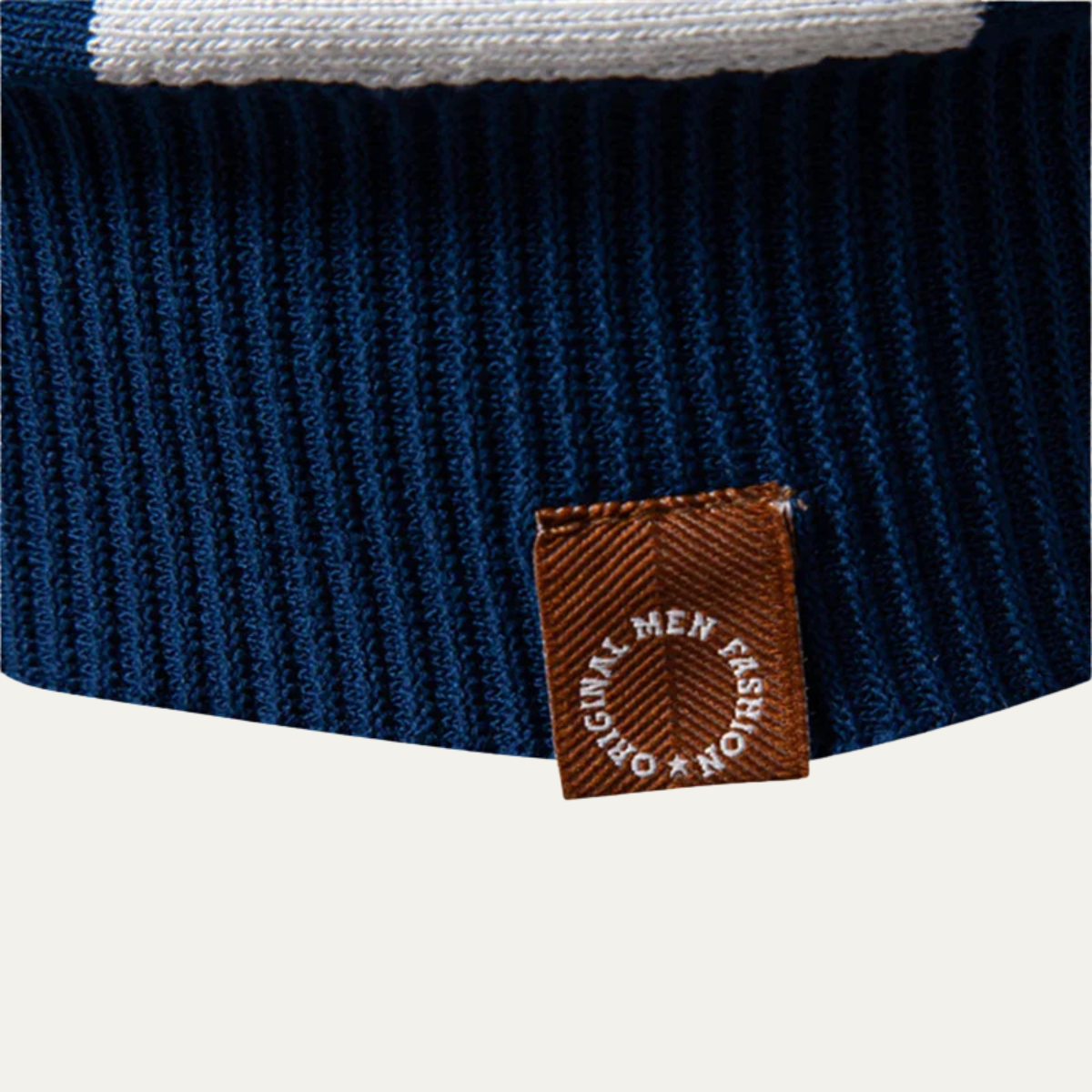 The Glenwood Men’s Breathable Cotton Striped Zip Polo Shirt