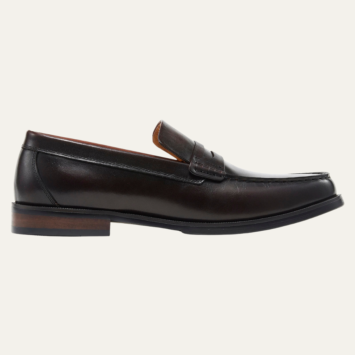 The Brookshire Lane Ridge Men’s Vintage Genuine Faux Leather Slip On Loafers - Brown