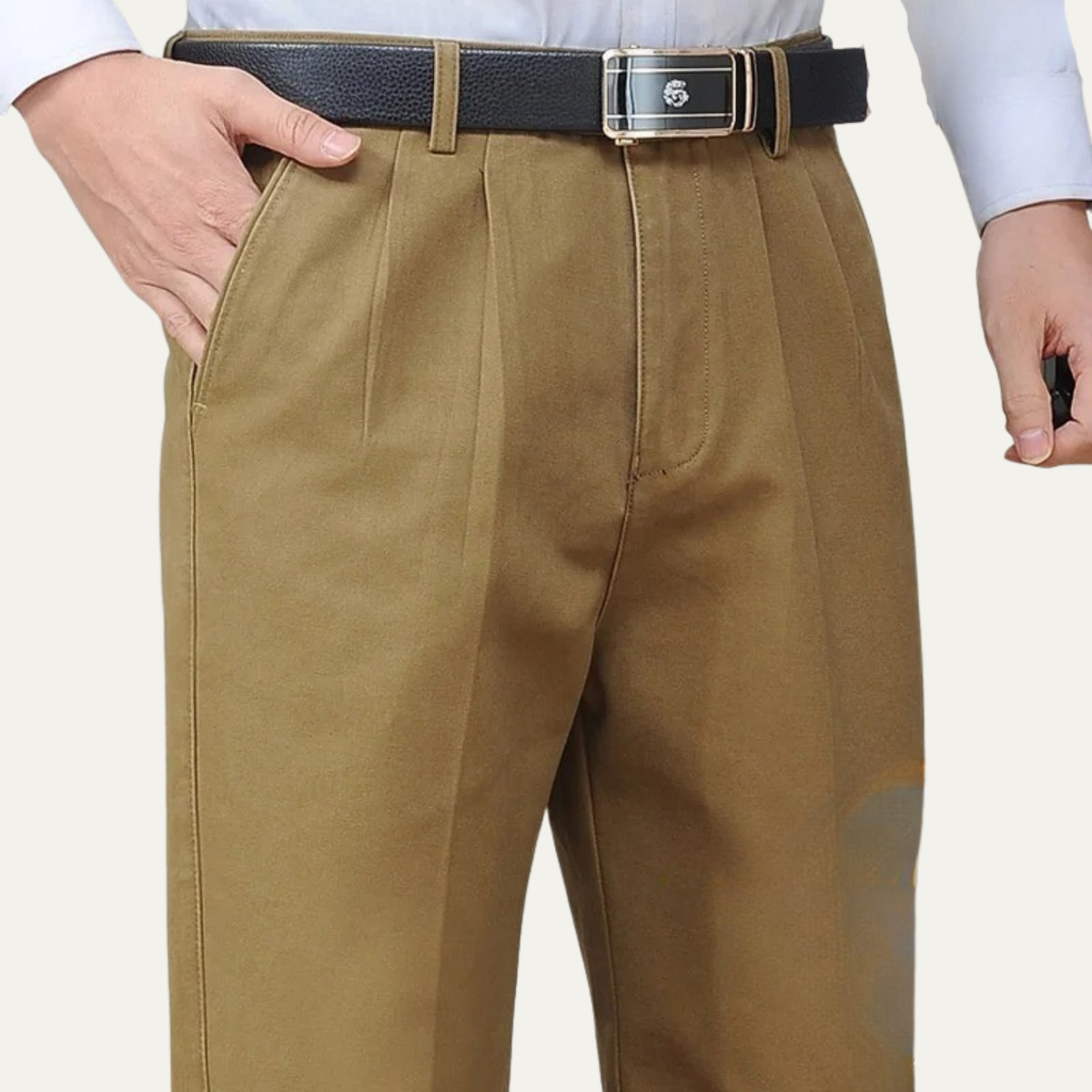 The Silverlawn Men’s 100% Cotton Double Pleated Pants