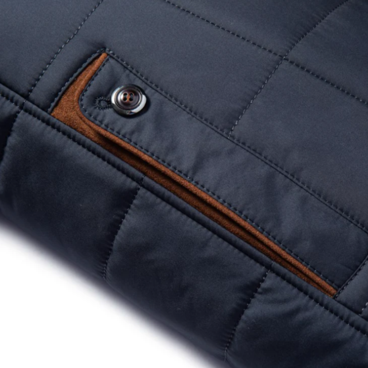 The Stratton Men’s Stylish Padded Winter Quilted Jacket with Velvet Collar