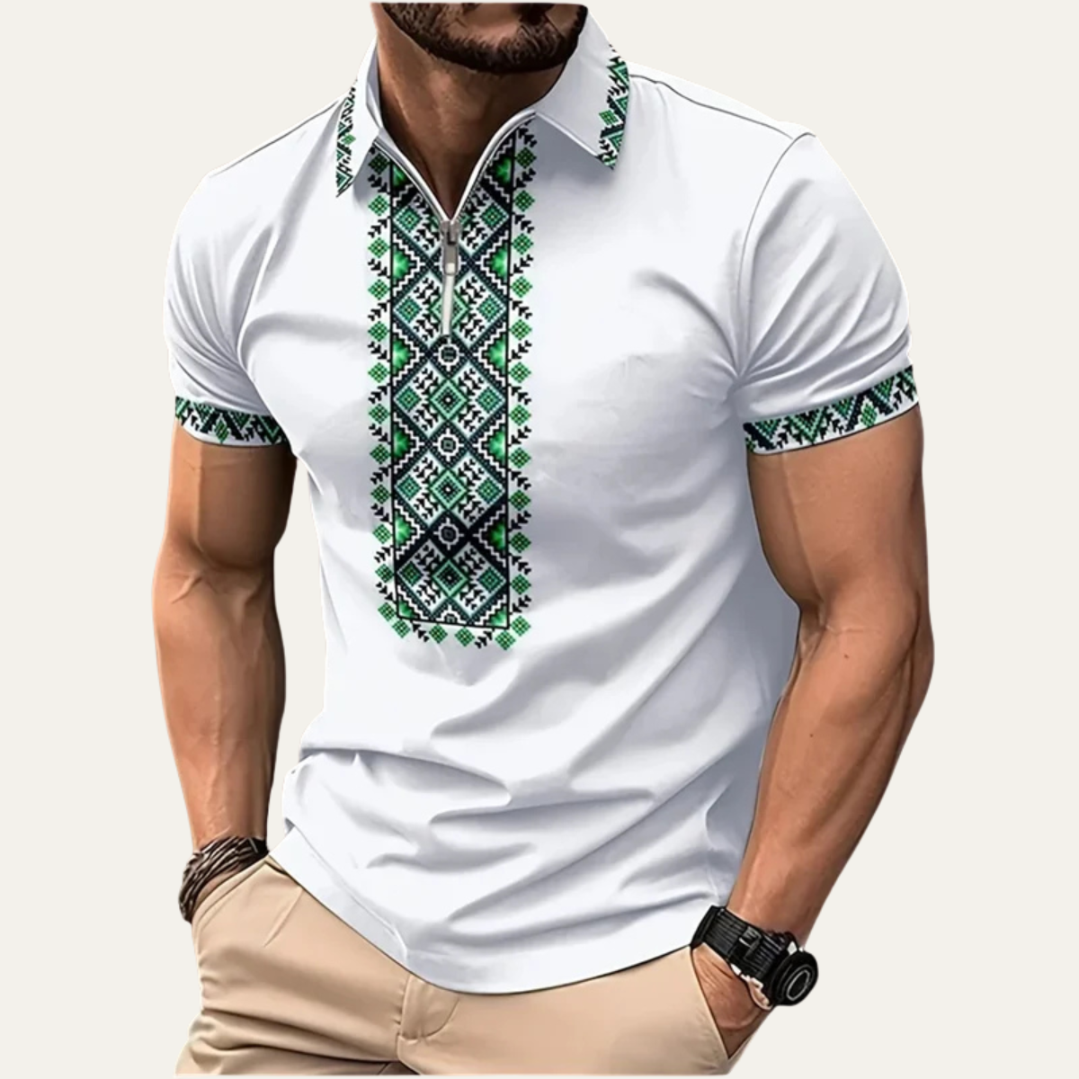 The Pemberton Men’s Embroidered Cotton Polo Shirt